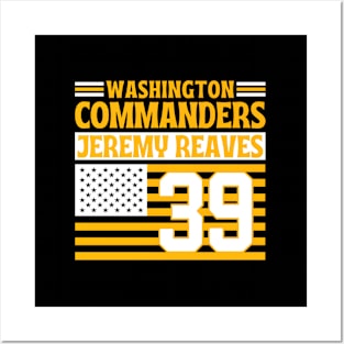 Washington Comders Reaves 39 American Flag Football Posters and Art